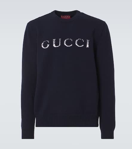 Gucci Felpa in lana con intarsio - Gucci - Modalova