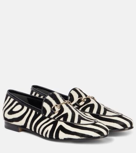 Horsebit zebra-print calf hair loafers - Gucci - Modalova