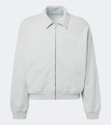 Logo cotton-blend zip-up sweatshirt - Acne Studios - Modalova