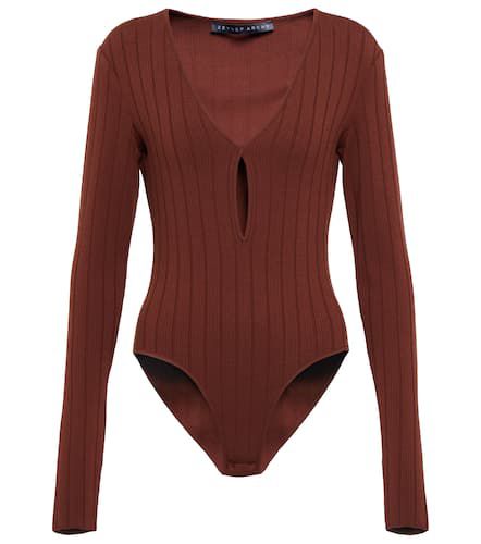 Zeynep ArÃ§ay Cutout ribbed-knit bodysuit - Zeynep Arcay - Modalova