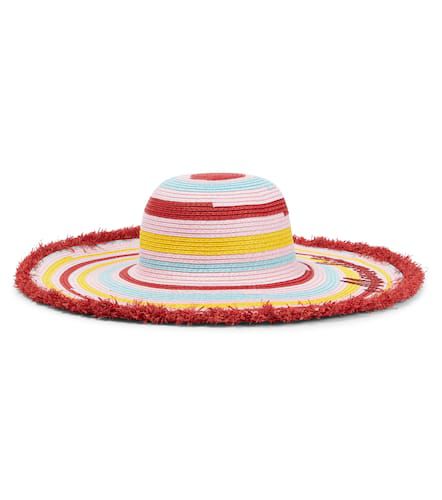 Sombrero a rayas con logo bordado - Monnalisa - Modalova