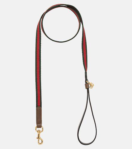 Web Stripe XS faux leather dog leash - Gucci - Modalova