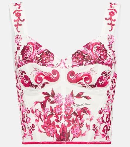 Majolica printed corset top - Dolce&Gabbana - Modalova