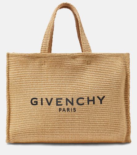 G-Tote Medium raffia-effect tote bag - Givenchy - Modalova