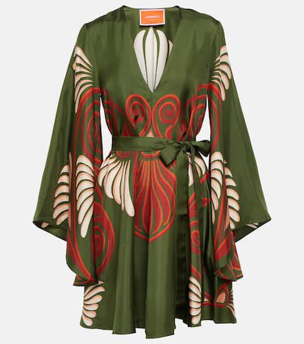 Magnifico printed silk twill minidress - La DoubleJ - Modalova