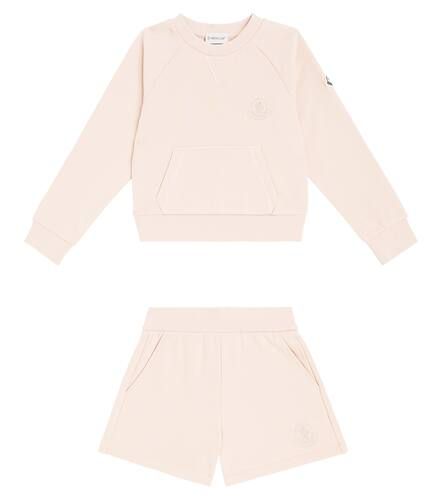 Set de sudadera y shorts de algodón - Moncler Enfant - Modalova