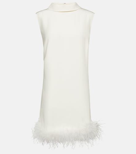 Bridal Candice feather-trimmed silk minidress - Rixo - Modalova