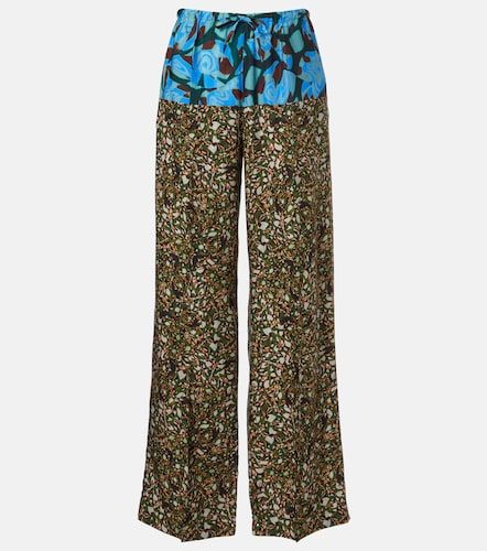 Printed wide-leg pants - Dries Van Noten - Modalova