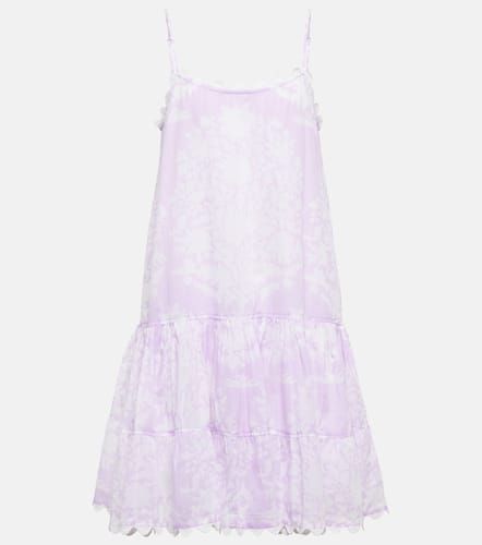 Printed cotton voile minidress - Juliet Dunn - Modalova