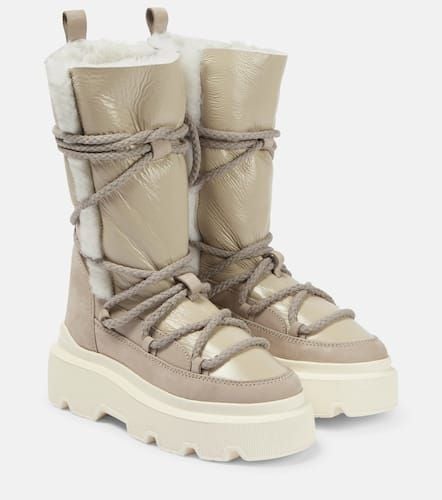 Leather shearling-trimmed snow boots - Inuikii - Modalova