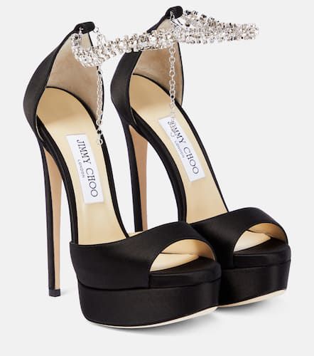 Sandali Max Bing 150 in raso con plateau - Jimmy Choo - Modalova