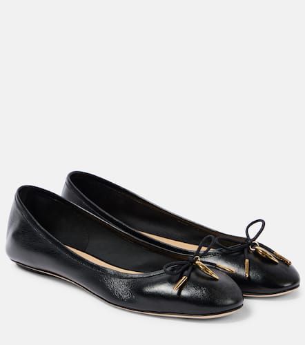 ChloÃ© Iris bow-detail leather ballet flats - Chloe - Modalova