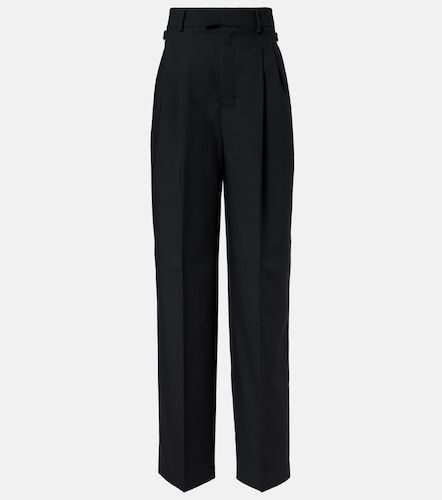 High-rise virgin wool twill pants - Ami Paris - Modalova