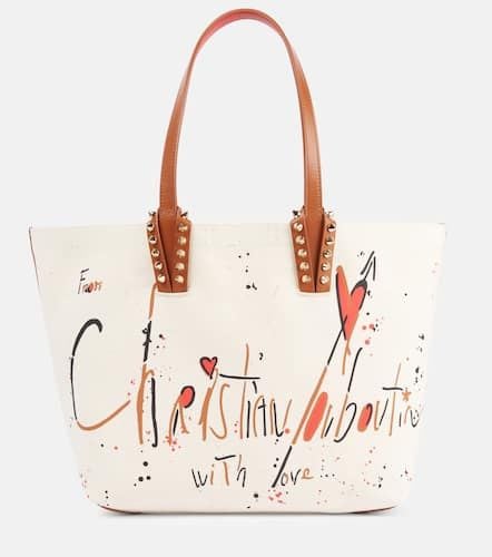 Cabata Large leather-trimmed tote bag - Christian Louboutin - Modalova