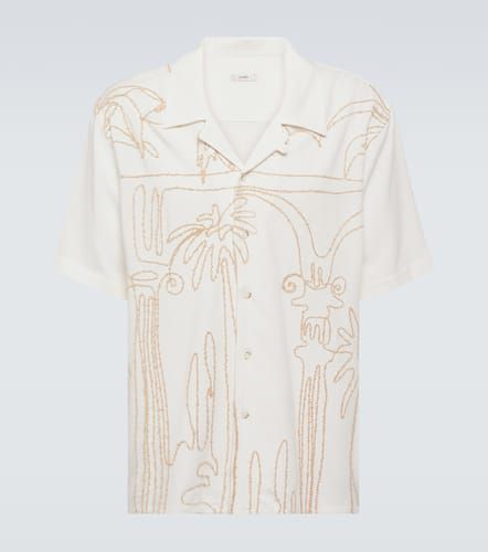 Camisa de lino y algodón bordada - Commas - Modalova