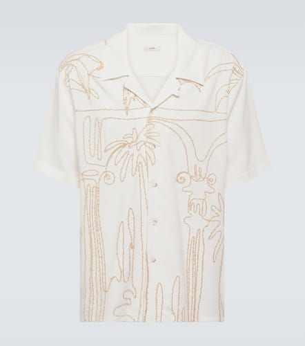 Embroidered linen and cotton shirt - Commas - Modalova