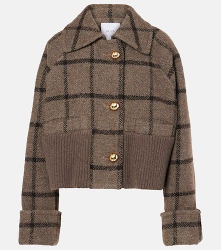 Oversized checked wool-blend jacket - Patou - Modalova