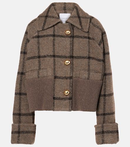 Oversized checked wool-blend jacket - Patou - Modalova