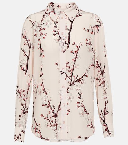 Floral oversized silk shirt - Alexander McQueen - Modalova