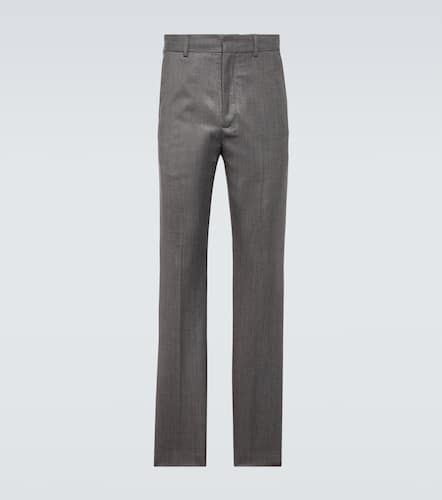 Pantalones rectos de mezcla de lana de tiro medio - Acne Studios - Modalova