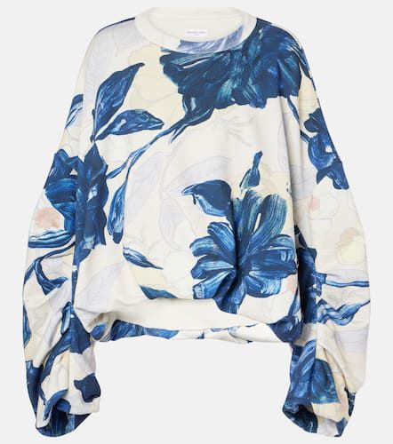 Floral cotton jersey sweatshirt - Dries Van Noten - Modalova