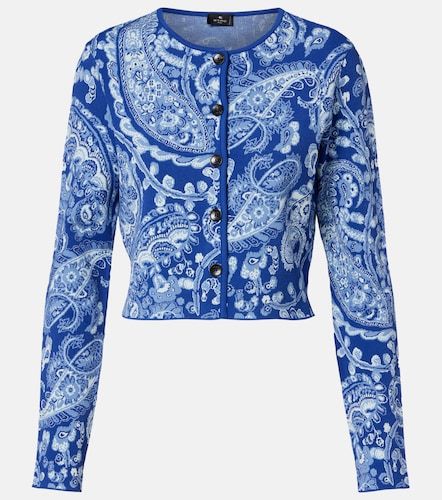 Cárdigan cropped de jacquard con paisley - Etro - Modalova