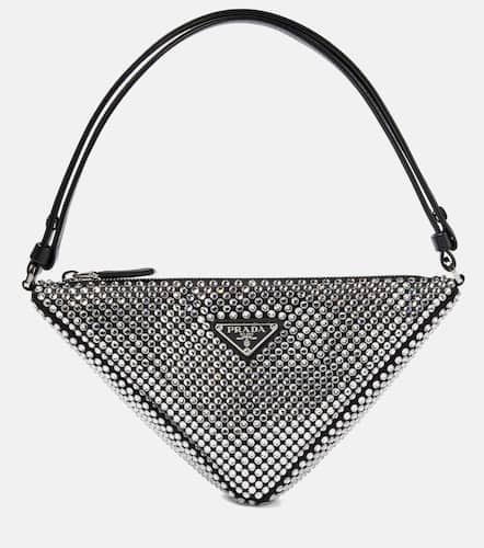 Triangle embellished satin pouch - Prada - Modalova