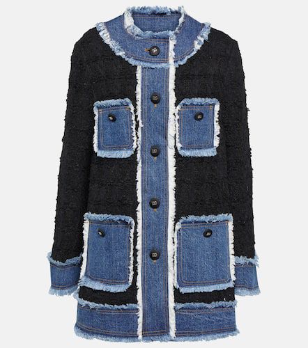 Denim-paneled bouclÃ© jacket - Dolce&Gabbana - Modalova