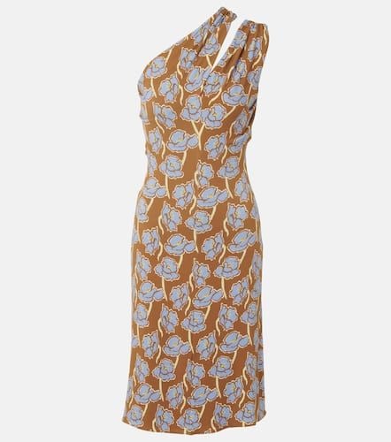 Poppies printed crÃªpe jersey midi dress - Versace - Modalova