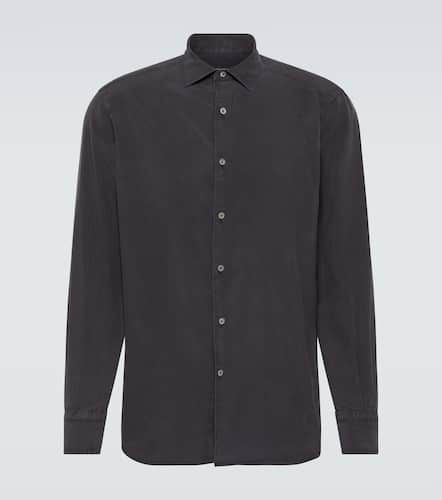 Zegna Camicia Oxford in seta - Zegna - Modalova