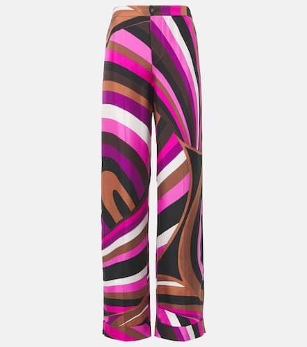 Iride high-rise silk twill wide-leg pants - Pucci - Modalova