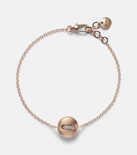 Pulsera Pom Pom Dot de oro rosa de 18 ct con diamantes y turquesa - Pomellato - Modalova