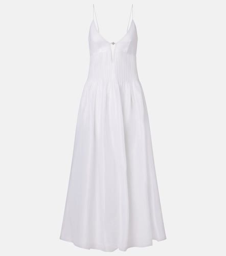 Vestido largo de lino y seda - Tory Burch - Modalova