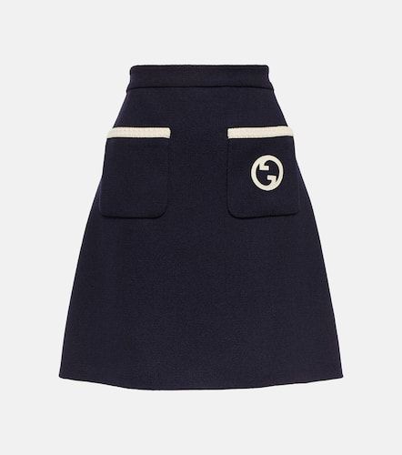 Minifalda en tweed de tiro alto - Gucci - Modalova