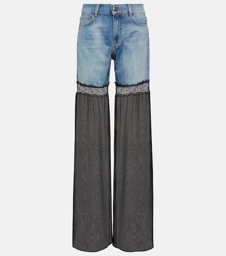 Mid-Rise Wide-Leg Jeans mit Spitze - Nensi Dojaka - Modalova