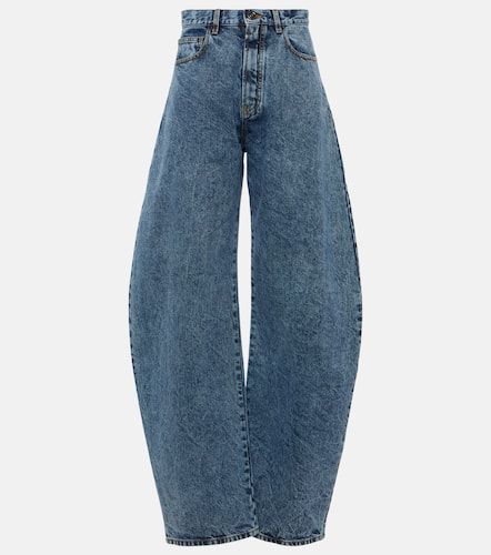 AlaÃ¯a High-rise barrel-leg jeans - Alaia - Modalova