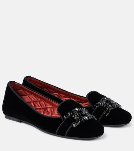 Kate crystal-embellished velvet ballet flats - Tod's - Modalova