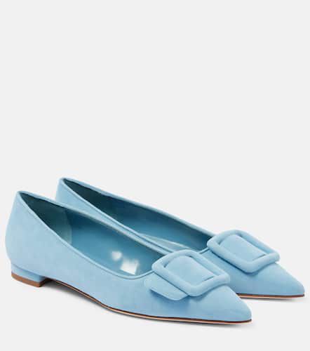 Ballerine Maysalepumpflat in suede - Manolo Blahnik - Modalova