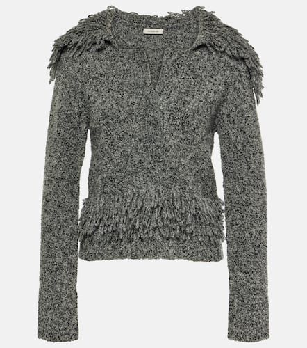 Pullover in misto lana con frange - Jacques Wei - Modalova