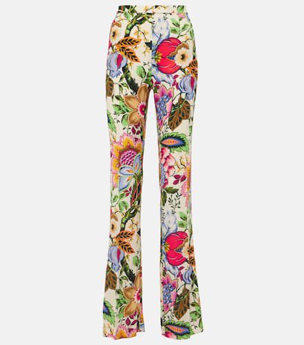 Pantalones rectos de tiro alto florales - Etro - Modalova