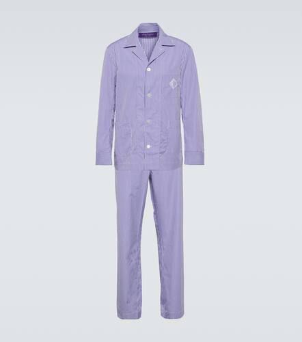 Striped cotton poplin pajamas - Ralph Lauren Purple Label - Modalova