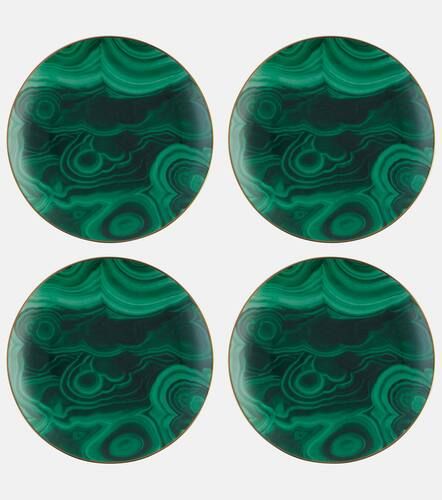 Set de 4 platos de canapé Malachite - L'Objet - Modalova