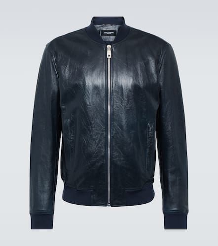 Dolce&Gabbana Leather bomber jacket - Dolce&Gabbana - Modalova