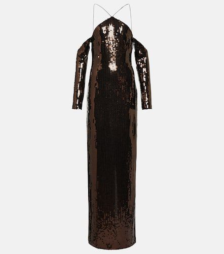 Moonstruck sequined halterneck gown - Taller Marmo - Modalova