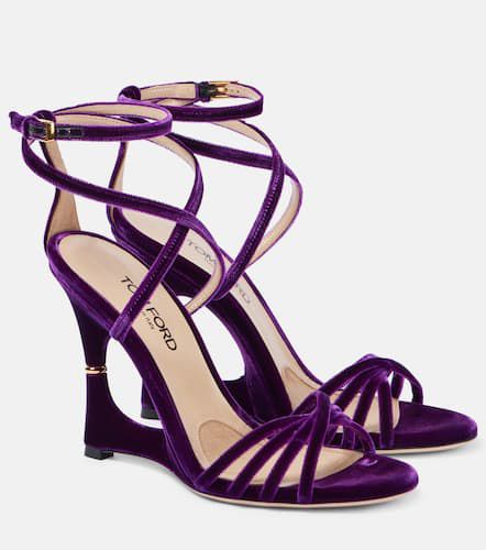 Paradis velvet wedge sandals - Tom Ford - Modalova