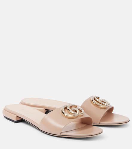 Gucci GG Crystal leather slides - Gucci - Modalova