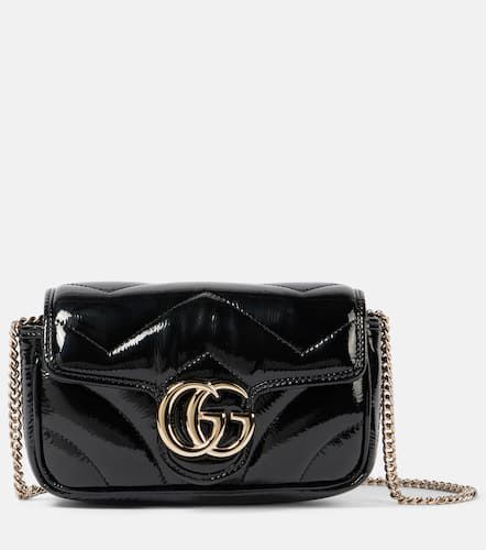 GG Marmont Mini patent leather shoulder bag - Gucci - Modalova
