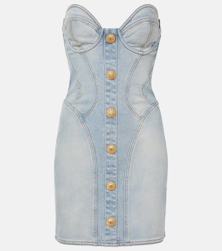 Balmain Minikleid aus Denim - Balmain - Modalova