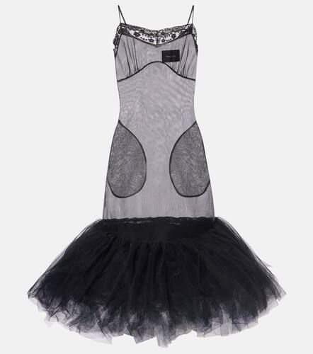 Tulle-trimmed slip dress - Simone Rocha - Modalova