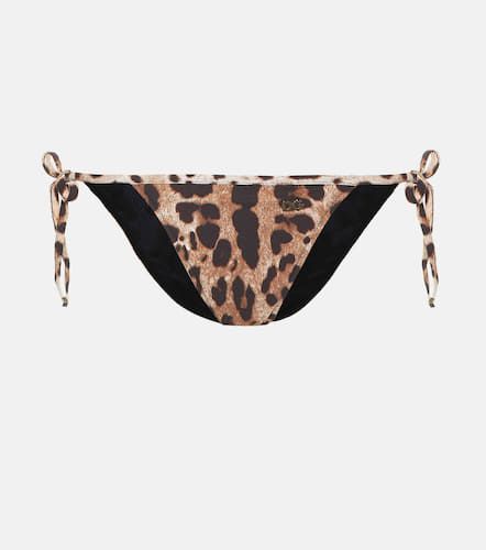 Leopard-printed bikini bottoms - Dolce&Gabbana - Modalova